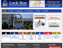 Tablet Screenshot of lockboxselfstorage.net